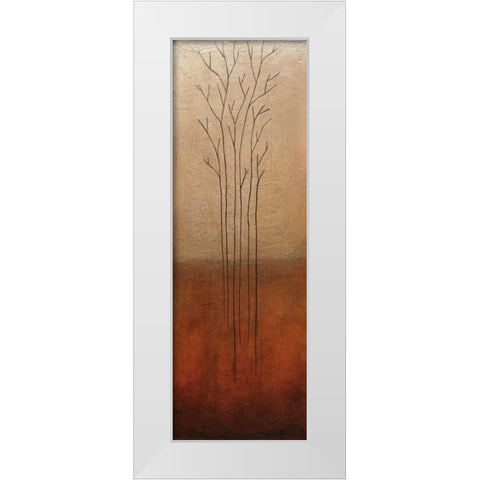 Branch Rouge White Modern Wood Framed Art Print by Eve