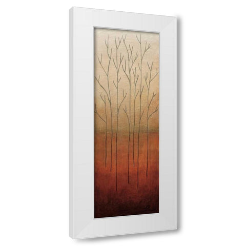 Branch Rouge II White Modern Wood Framed Art Print by Eve
