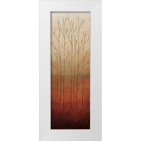 Branch Rouge II White Modern Wood Framed Art Print by Eve