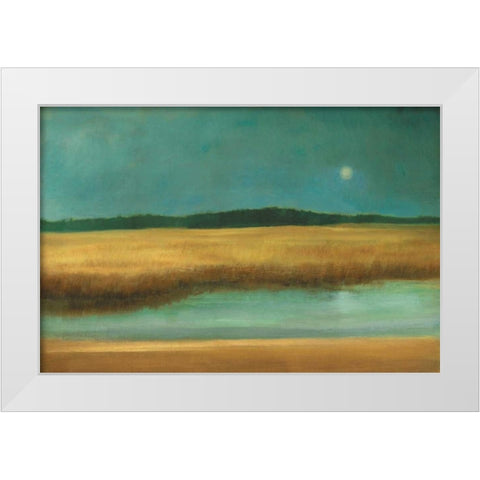 Harvest Moon White Modern Wood Framed Art Print by Gold, Caroline