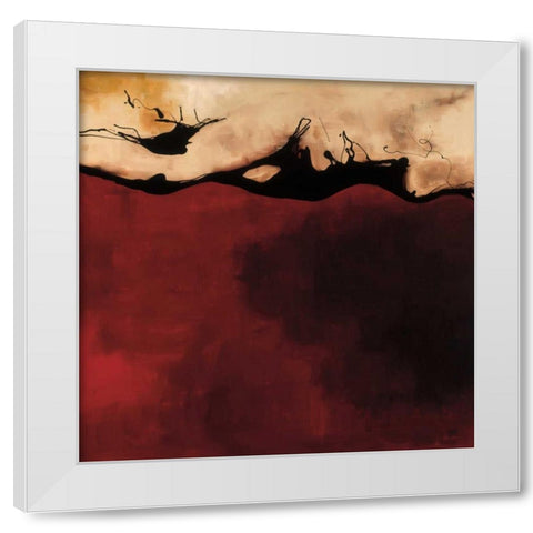 Fire White Modern Wood Framed Art Print by Maitland, Laurie