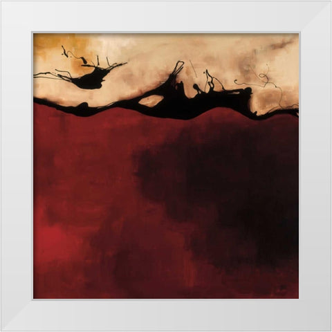 Fire White Modern Wood Framed Art Print by Maitland, Laurie