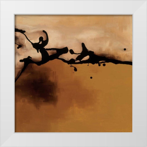 Ochre White Modern Wood Framed Art Print by Maitland, Laurie