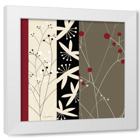 By Design II White Modern Wood Framed Art Print by Ahava