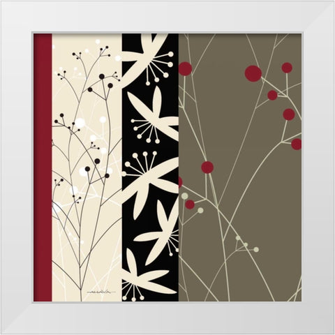 By Design II White Modern Wood Framed Art Print by Ahava