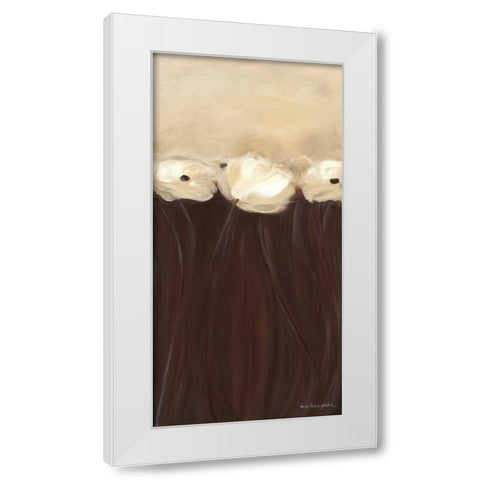Poppy Bouquet White Modern Wood Framed Art Print by Parker, Karen Lorena