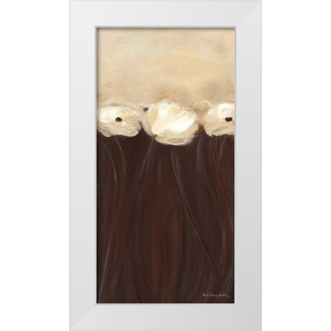 Poppy Bouquet White Modern Wood Framed Art Print by Parker, Karen Lorena