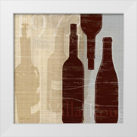 Bordeaux I White Modern Wood Framed Art Print by Venter, Tandi
