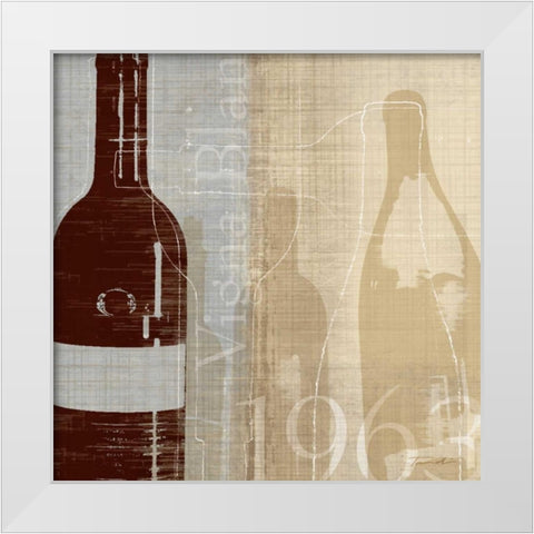 Bordeaux II White Modern Wood Framed Art Print by Venter, Tandi