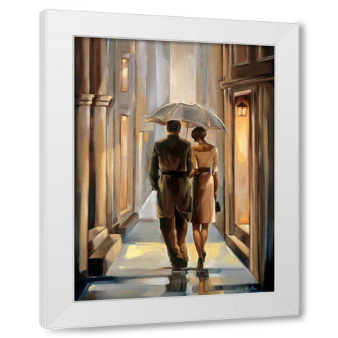 Reflections I White Modern Wood Framed Art Print by Biddle, Trish