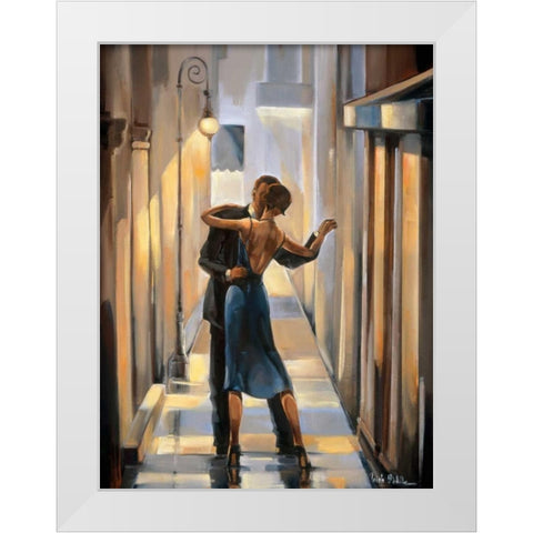 Reflections II White Modern Wood Framed Art Print by Biddle, Trish