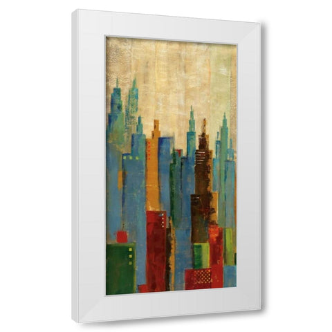 Towerscape II White Modern Wood Framed Art Print by Cardenas, Jason