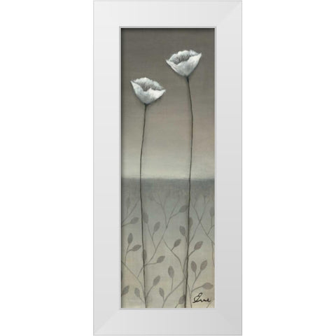 Fleur Blanc II White Modern Wood Framed Art Print by Eve