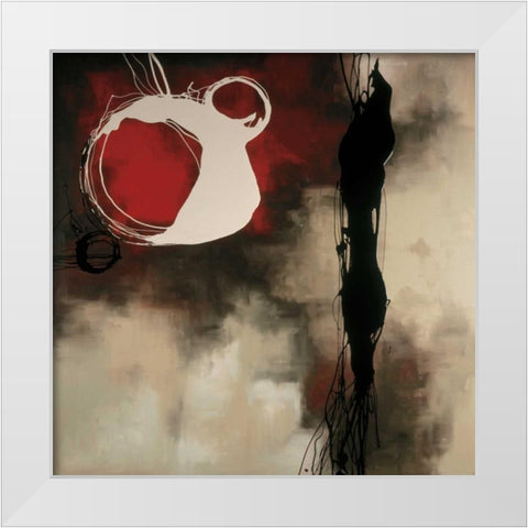 Resonance in Red White Modern Wood Framed Art Print by Maitland, Laurie