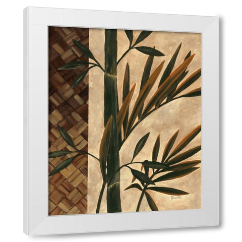 Palm Breeze White Modern Wood Framed Art Print by St. Amant, Yvette