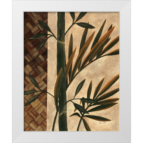 Palm Breeze White Modern Wood Framed Art Print by St. Amant, Yvette