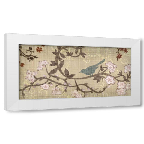 Songbird I White Modern Wood Framed Art Print by Venter, Tandi