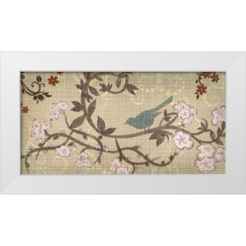 Songbird I White Modern Wood Framed Art Print by Venter, Tandi