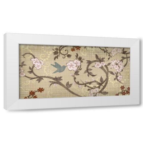 Songbird II White Modern Wood Framed Art Print by Venter, Tandi