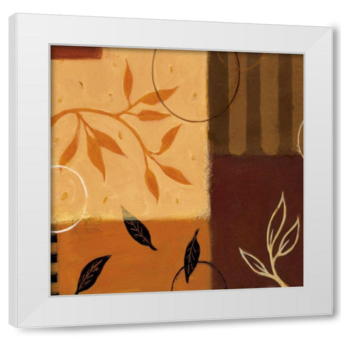 Leaf Poem II White Modern Wood Framed Art Print by Dorf, Susan