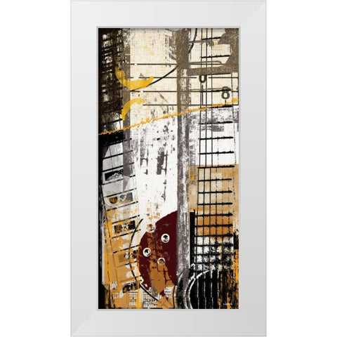 Chords White Modern Wood Framed Art Print by NOAH