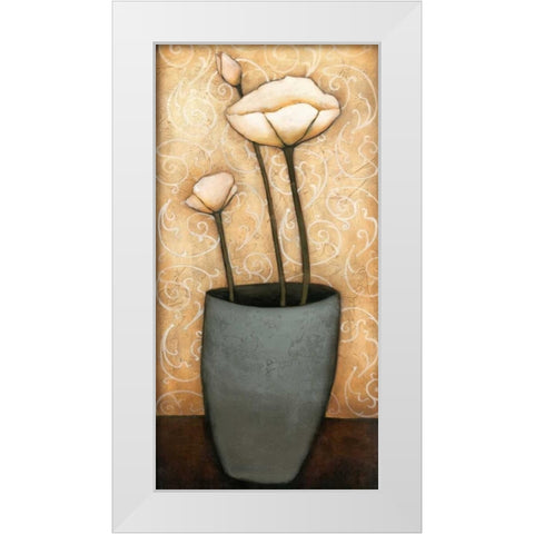Mon Jardine I White Modern Wood Framed Art Print by Alves, Helena