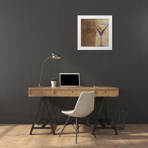 Extra Dry White Modern Wood Framed Art Print by Venter, Tandi