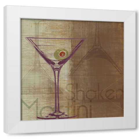 Shaken White Modern Wood Framed Art Print by Venter, Tandi