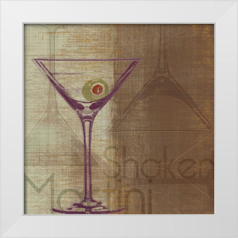 Shaken White Modern Wood Framed Art Print by Venter, Tandi