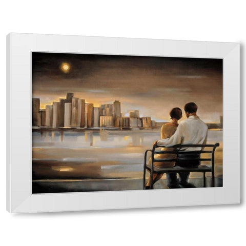 Reflections III White Modern Wood Framed Art Print by Biddle, Trish