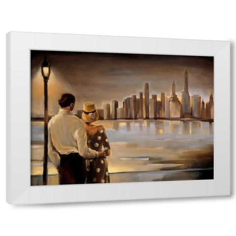 Reflections IV White Modern Wood Framed Art Print by Biddle, Trish