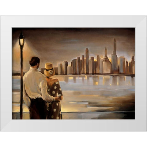 Reflections IV White Modern Wood Framed Art Print by Biddle, Trish