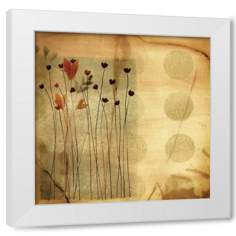 Playful Meadow I White Modern Wood Framed Art Print by Leal, Fernando