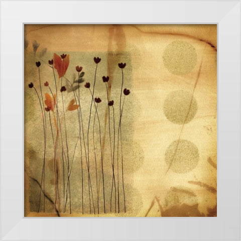 Playful Meadow I White Modern Wood Framed Art Print by Leal, Fernando