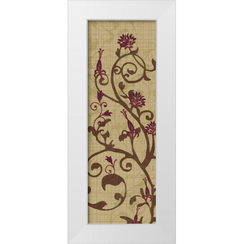 Curly Grass II White Modern Wood Framed Art Print by Venter, Tandi