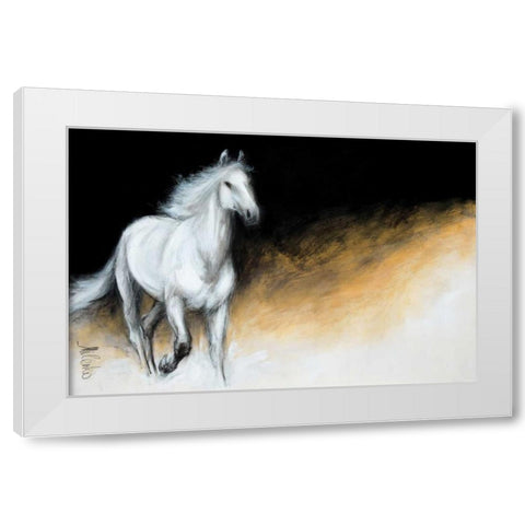 Light and Dark White Modern Wood Framed Art Print by Katic, Milenko
