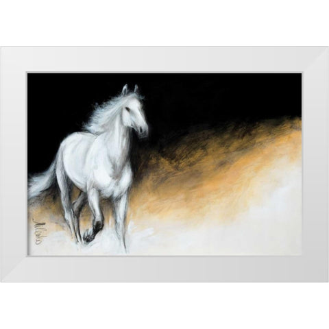 Light and Dark White Modern Wood Framed Art Print by Katic, Milenko