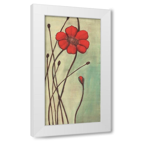 Eclat Rouge White Modern Wood Framed Art Print by Codo, Ella
