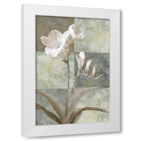 Memento I White Modern Wood Framed Art Print by Mallett, Keith
