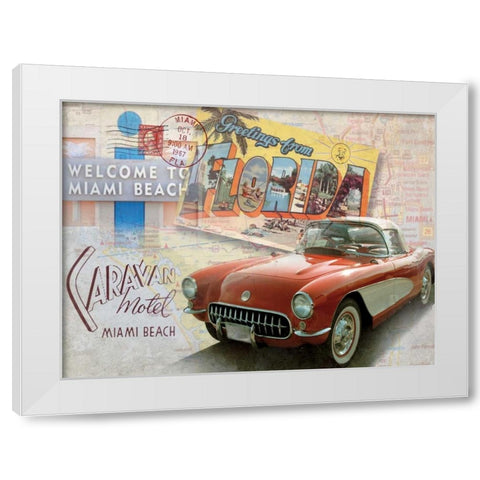 Road Trip II White Modern Wood Framed Art Print by Mallett, Keith