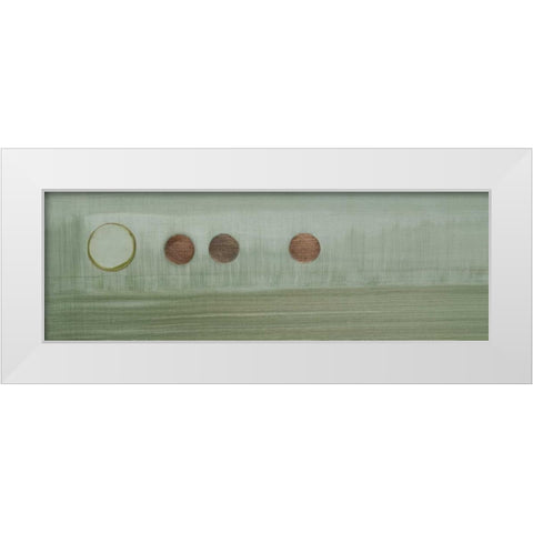 Aqua Drops III White Modern Wood Framed Art Print by Parker, Karen Lorena