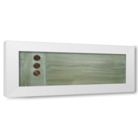 Aqua Drops IV White Modern Wood Framed Art Print by Parker, Karen Lorena