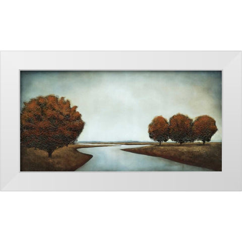 Silver Reflections White Modern Wood Framed Art Print by St.Germain, Patrick