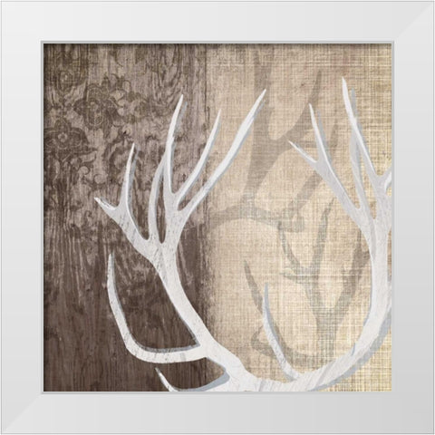 Deer Lodge I White Modern Wood Framed Art Print by Venter, Tandi