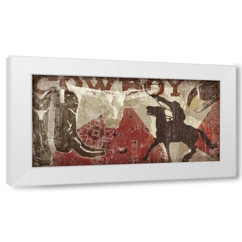 Saddle Up I White Modern Wood Framed Art Print by Venter, Tandi