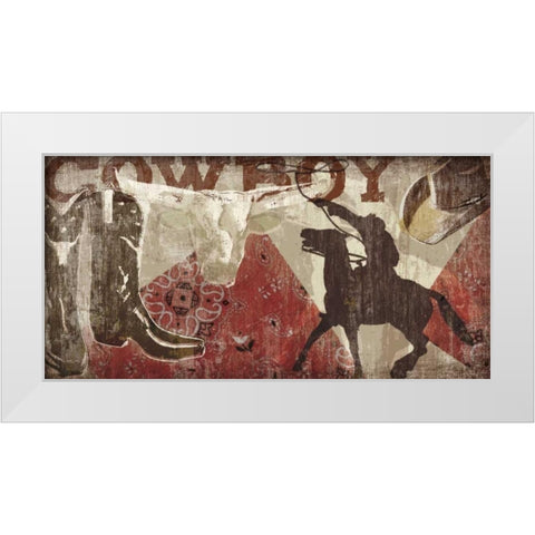 Saddle Up I White Modern Wood Framed Art Print by Venter, Tandi