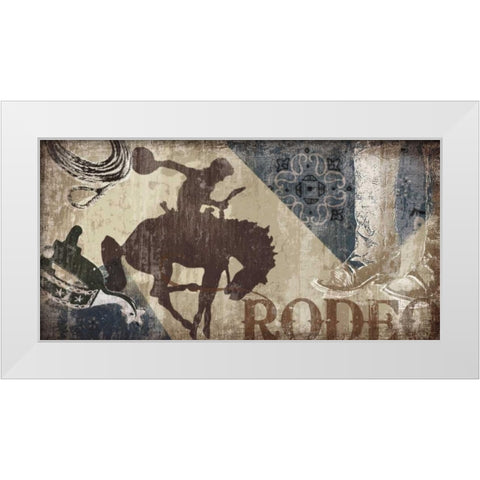 Saddle Up II White Modern Wood Framed Art Print by Venter, Tandi