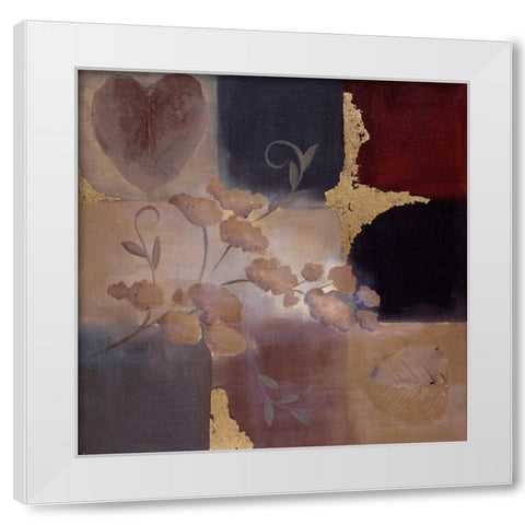 Autumn Accent II White Modern Wood Framed Art Print by Maitland, Laurie