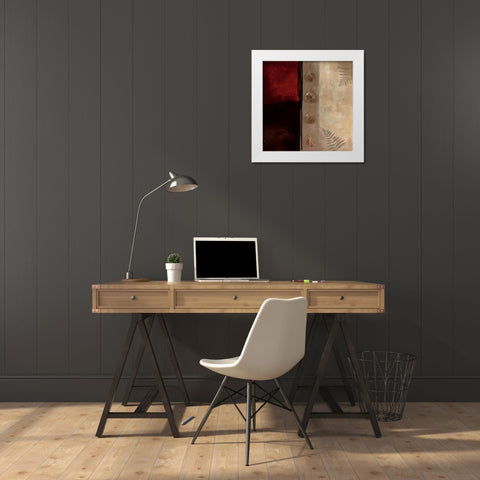 Russet Fern I White Modern Wood Framed Art Print by Maitland, Laurie