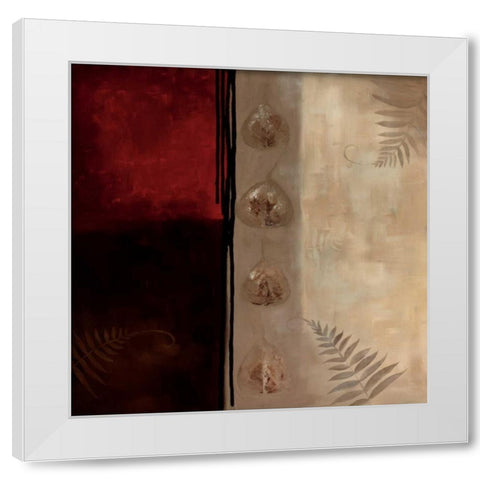 Russet Fern I White Modern Wood Framed Art Print by Maitland, Laurie